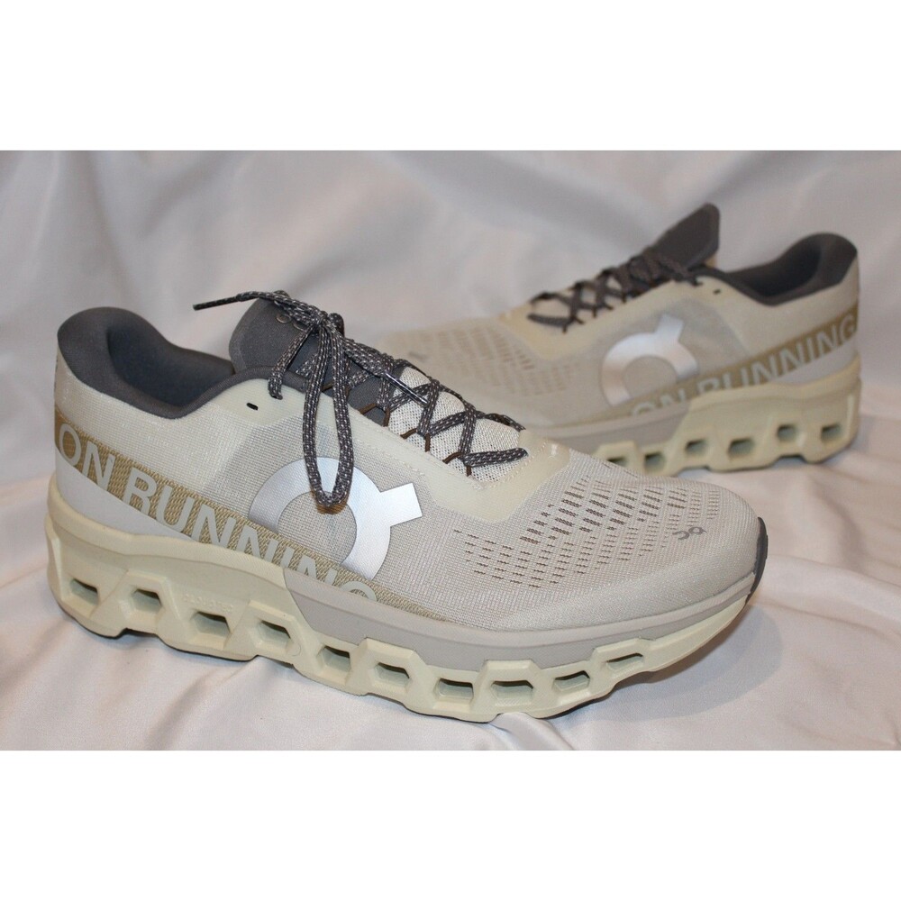 ON CLOUD MEN CLOUDMONSTER‎ 2 ATHLETIC RUNNING SHOES CREAM ICE NIB - Picture 5 of 7